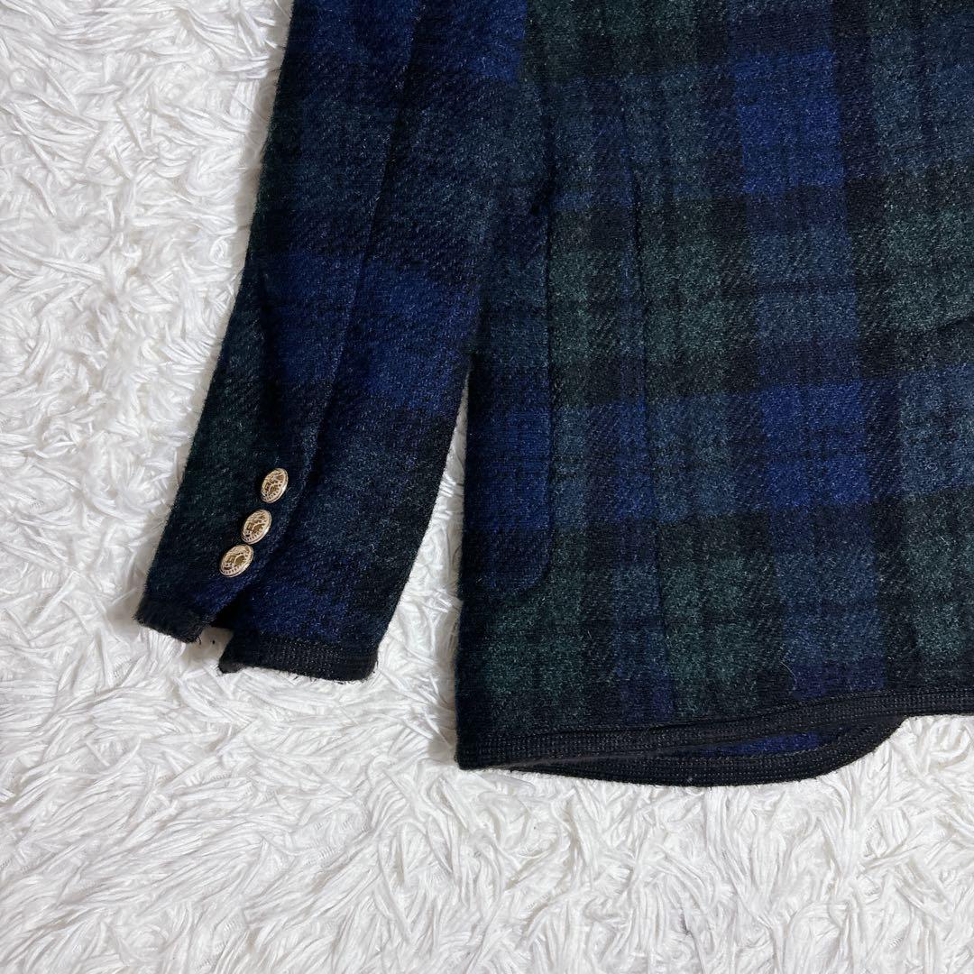 【イタリア製】GOLDEN  チェック テーラードジャケット 金ボタン