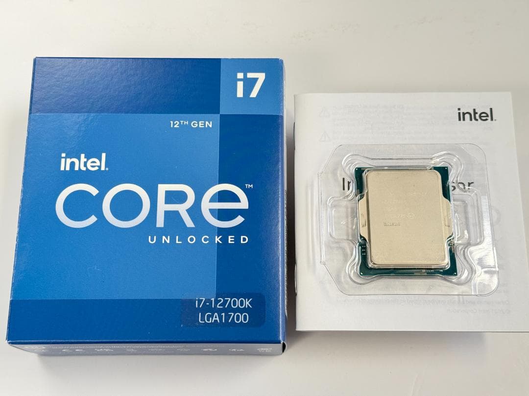 Intel Core i7 12700K BOX 動作確認済み