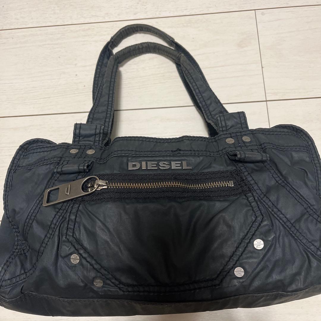 90s 希少　ディーゼル　アーカイブメタルロゴ　ミニボストンバッグ　y2k