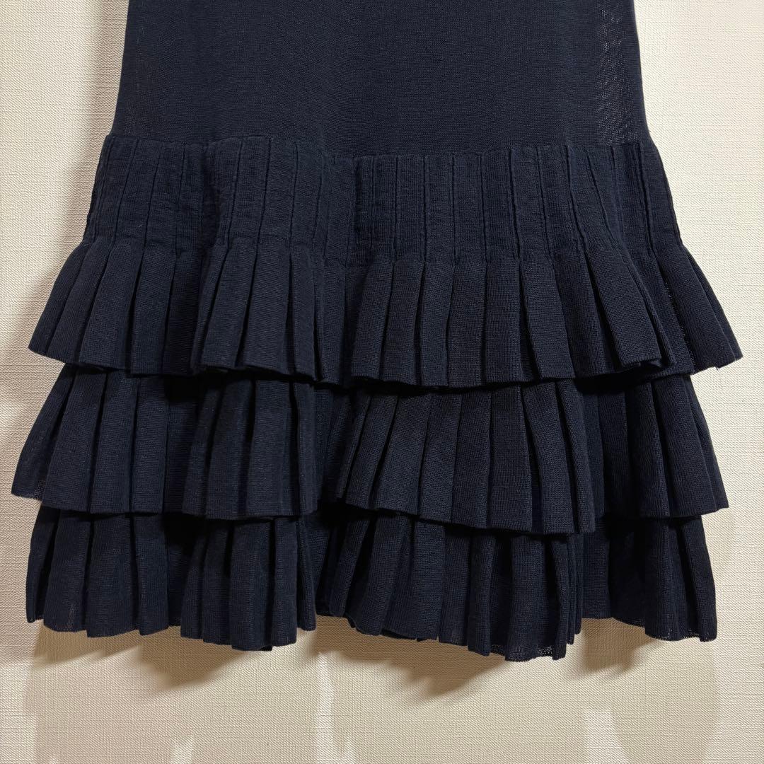 ✨カリーナ様CHANEL✨ティアードフリルワンピース 40　 着丈約80㌢