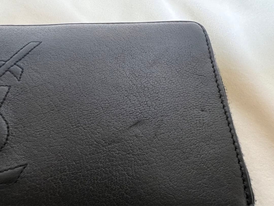 イヴ・サンローラン ラウンドファスナー 長財布 ウォレット ブラック