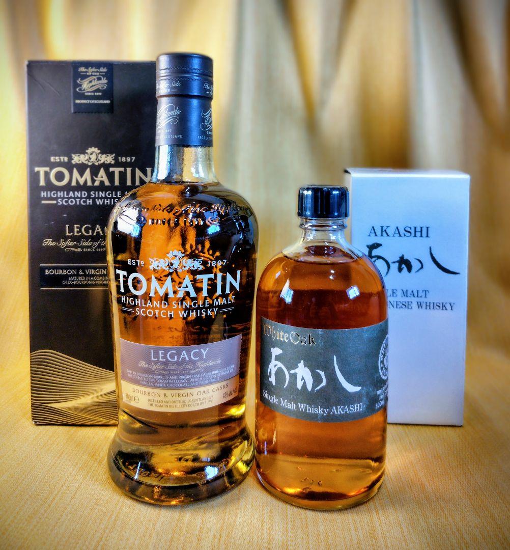 あかし ホワイトオーク シングルモルト＆トマーティンレガシー＊箱付2本セット ※