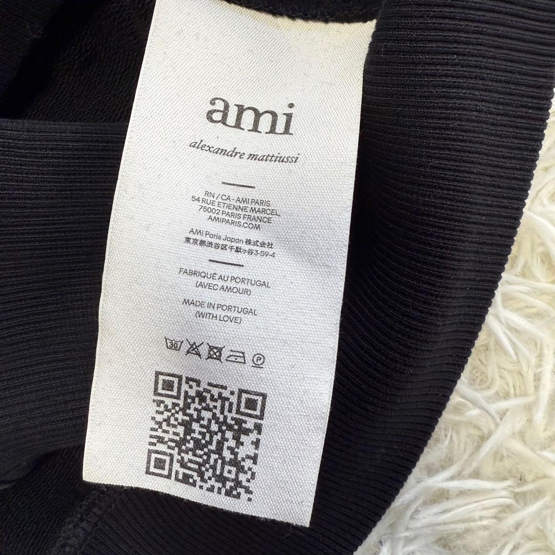 【アミ パリス】美品 トレーナー 刺繍黒 ブラック Mサイズ メンズ