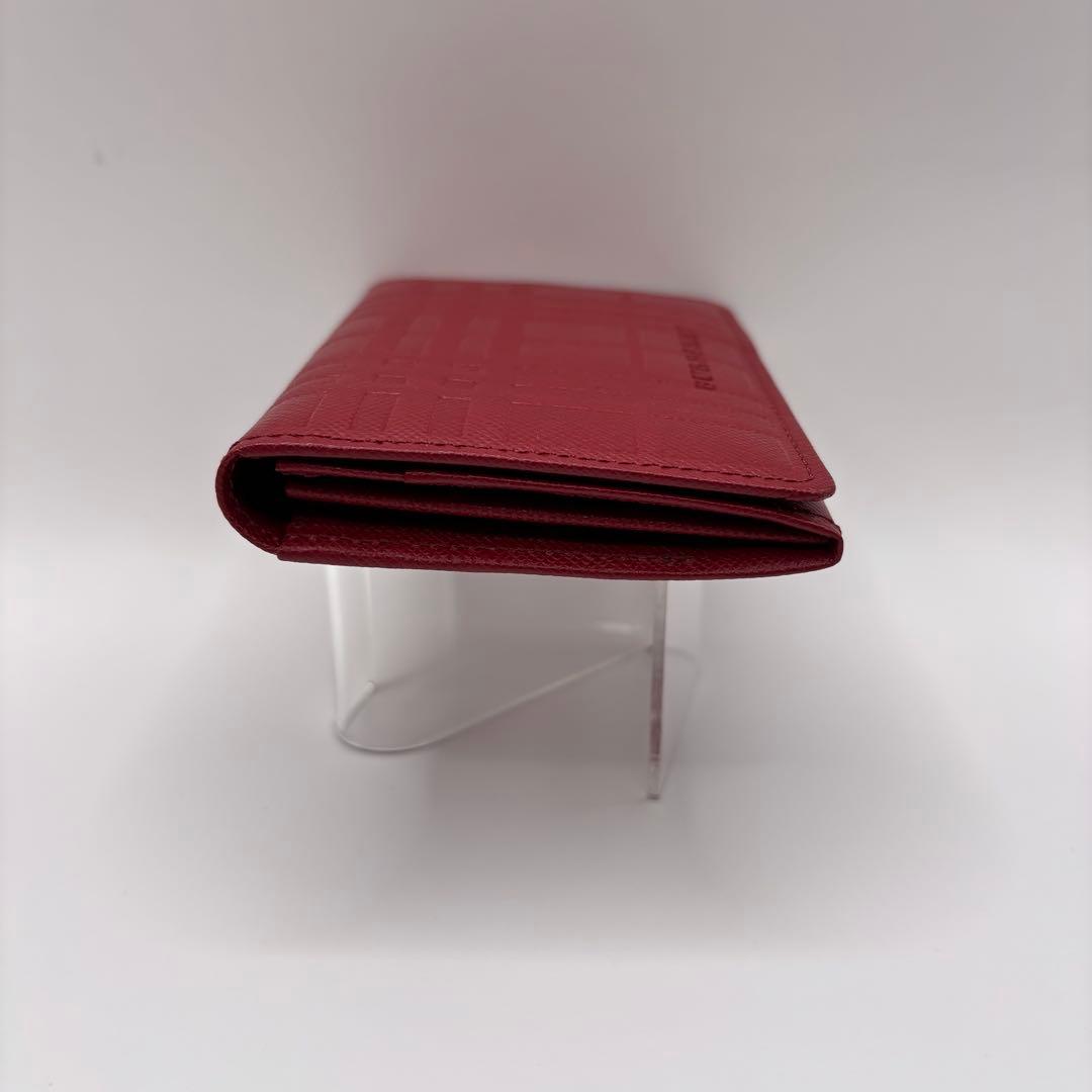 【極美品】　BURBERRY 名刺入れ　カードケース　エンボス　レッド　レザー