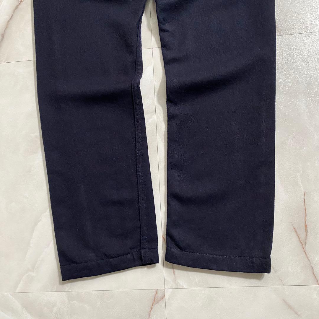 A18474 美品 orSlow ウールフランネルベイカーパンツ ネイビー M