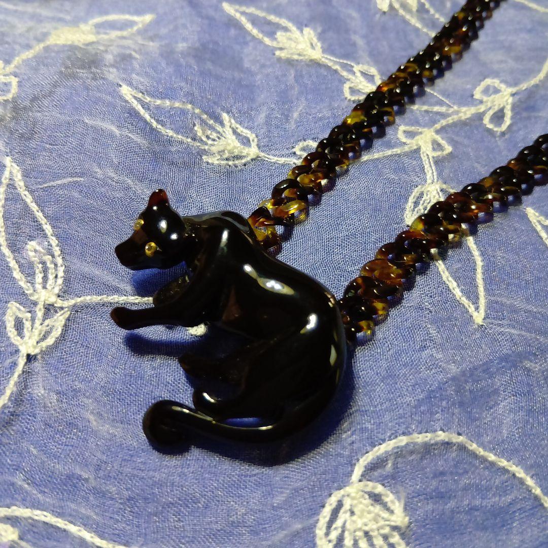 鼈甲ヒョウデザインネックレス