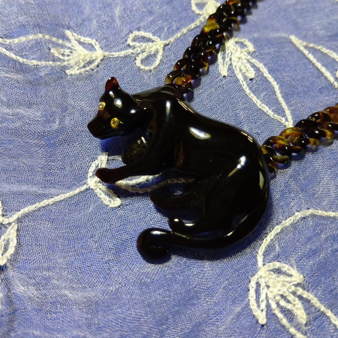 鼈甲ヒョウデザインネックレス