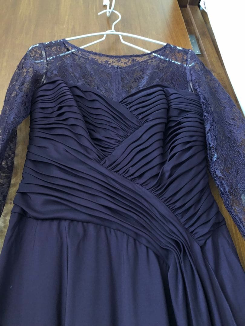 タダシショージ　ドレス　ロング　パープル　美品