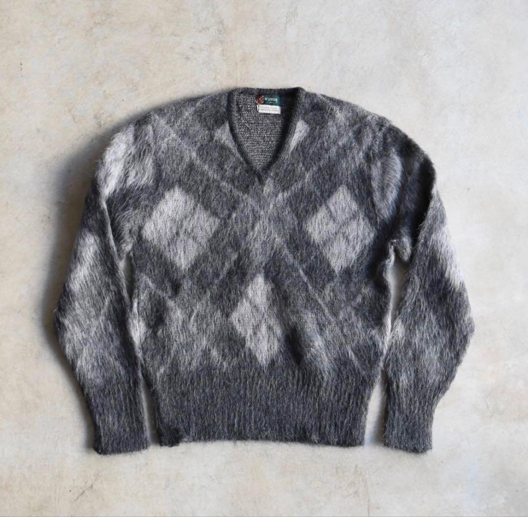 め*ん様 60s マクレガー McGREGOR アーガイル柄 モヘアニット セー