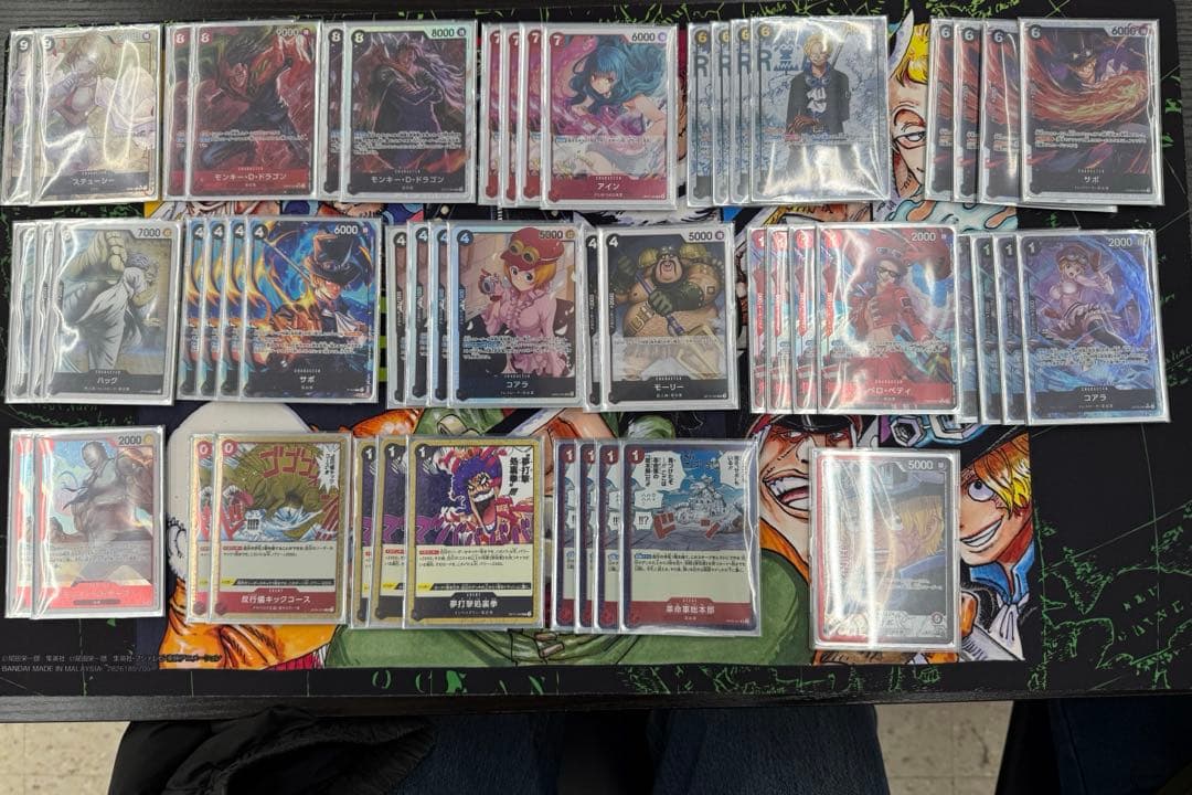 赤黒サボ　ワンピースカード　構築済みデッキ　パラレルあり　調整用パーツあり