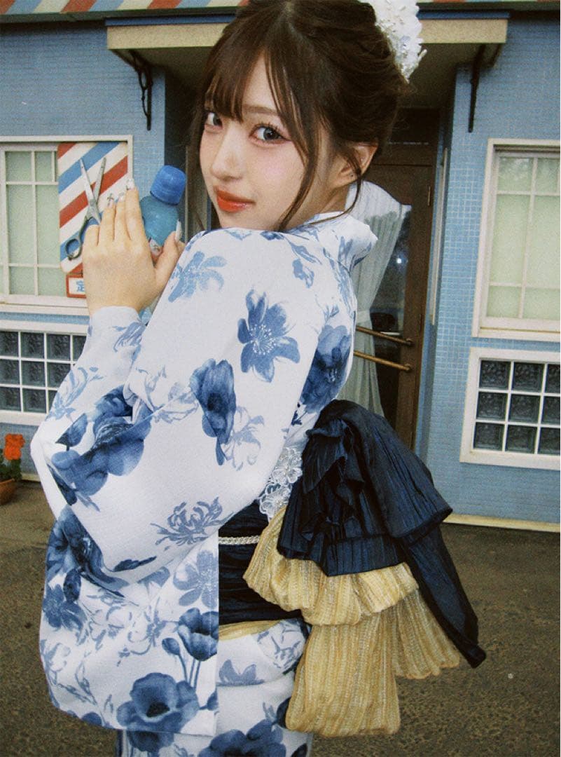 新品未使用　豪華5点セット 浴衣　帯　パール帯　こしひも2点　GRL