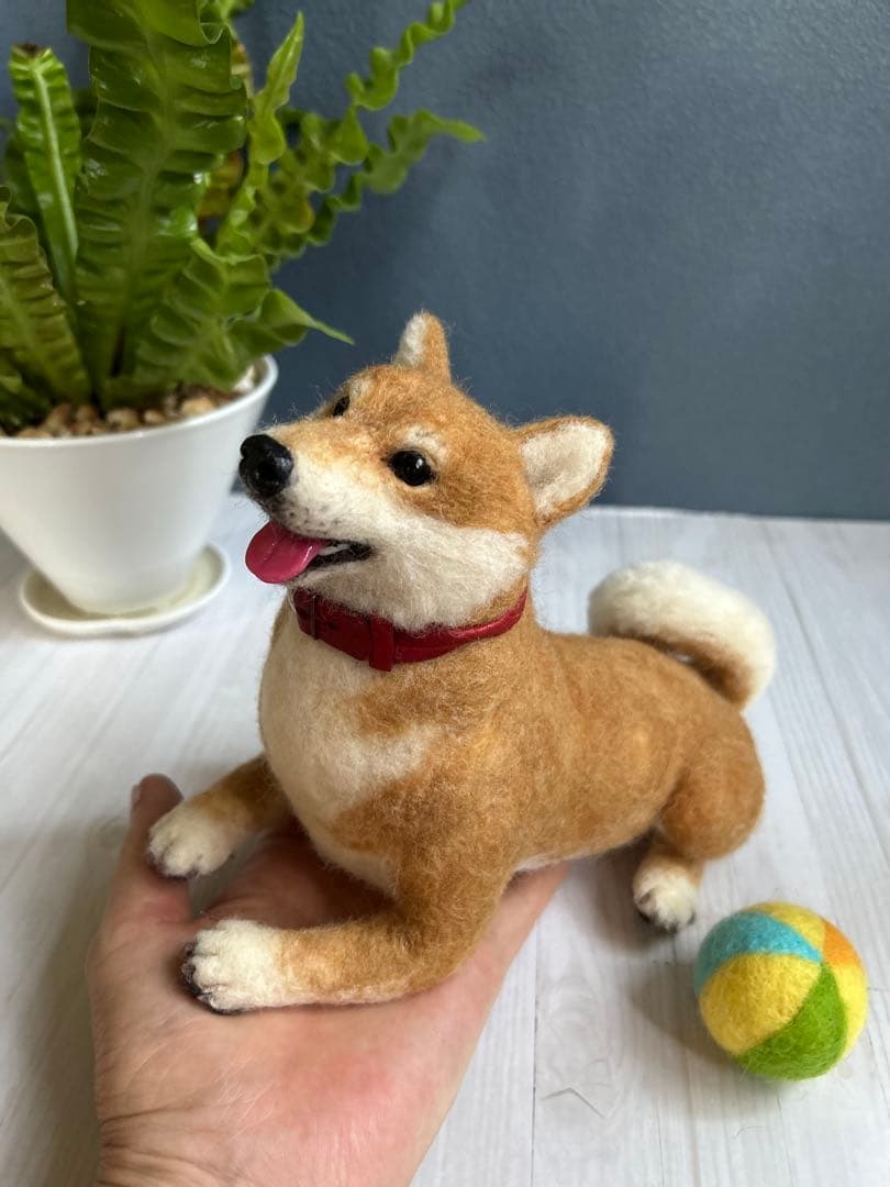 羊毛フェルト　犬　柴犬