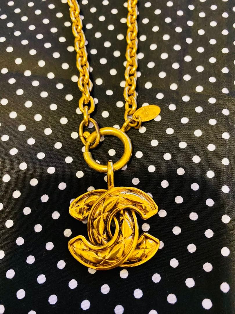 お得！希少！CHANEL シャネル　ヴィンテージ　マトラッセココマークネックレス