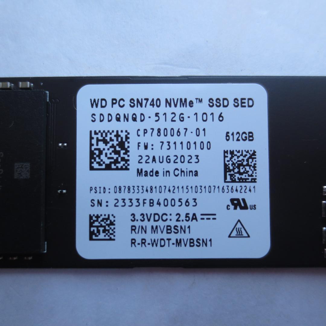 M.2 2280 NVMe SSD 512GB 2枚