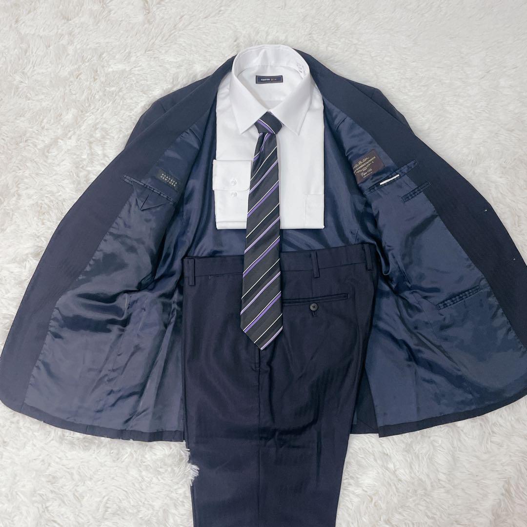 ✨美品✨ バーニーズNY カノニコ生地 スーツ 50 XL ストライプ