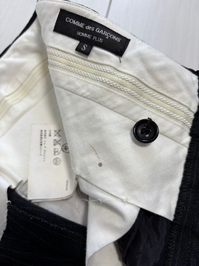 COMME des ギャルソン plus ウール ストライプ スラックス パンツ