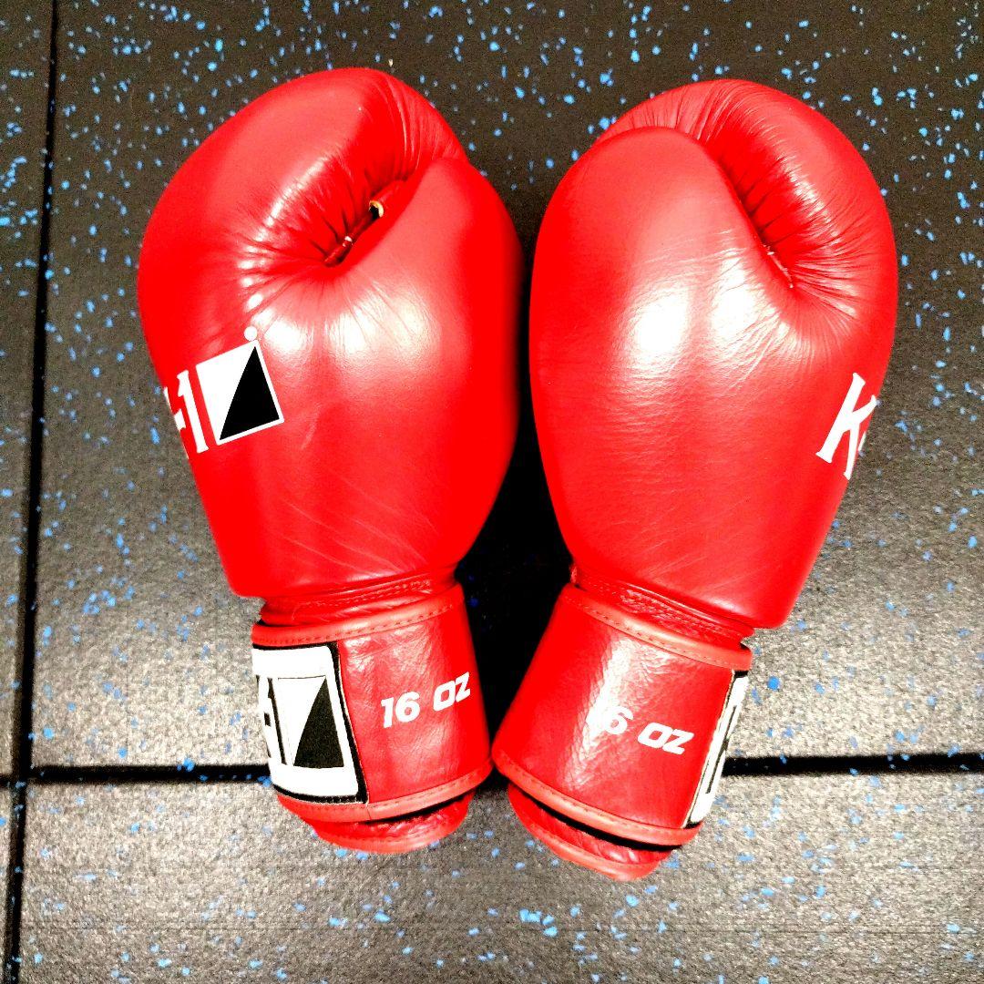 K-1 ボクシンググローブ 16oz 赤