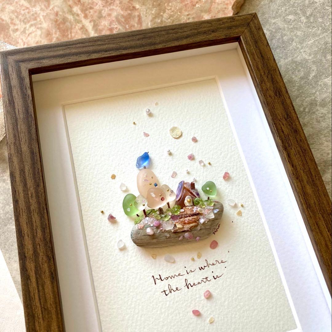 トーマス号 *ˊᵕˋ*　オーダー受付　シーグラス／天然石／フレームアート