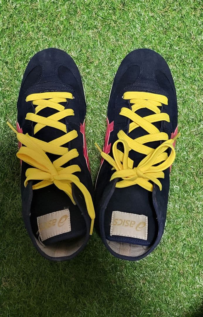 asics レスリングシューズ ネイビー/ピンク/イエロー