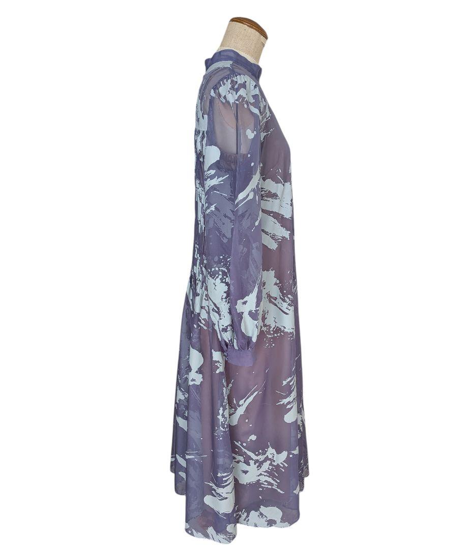 Ameri　RUBBER PAINT ART SHEER DRESS