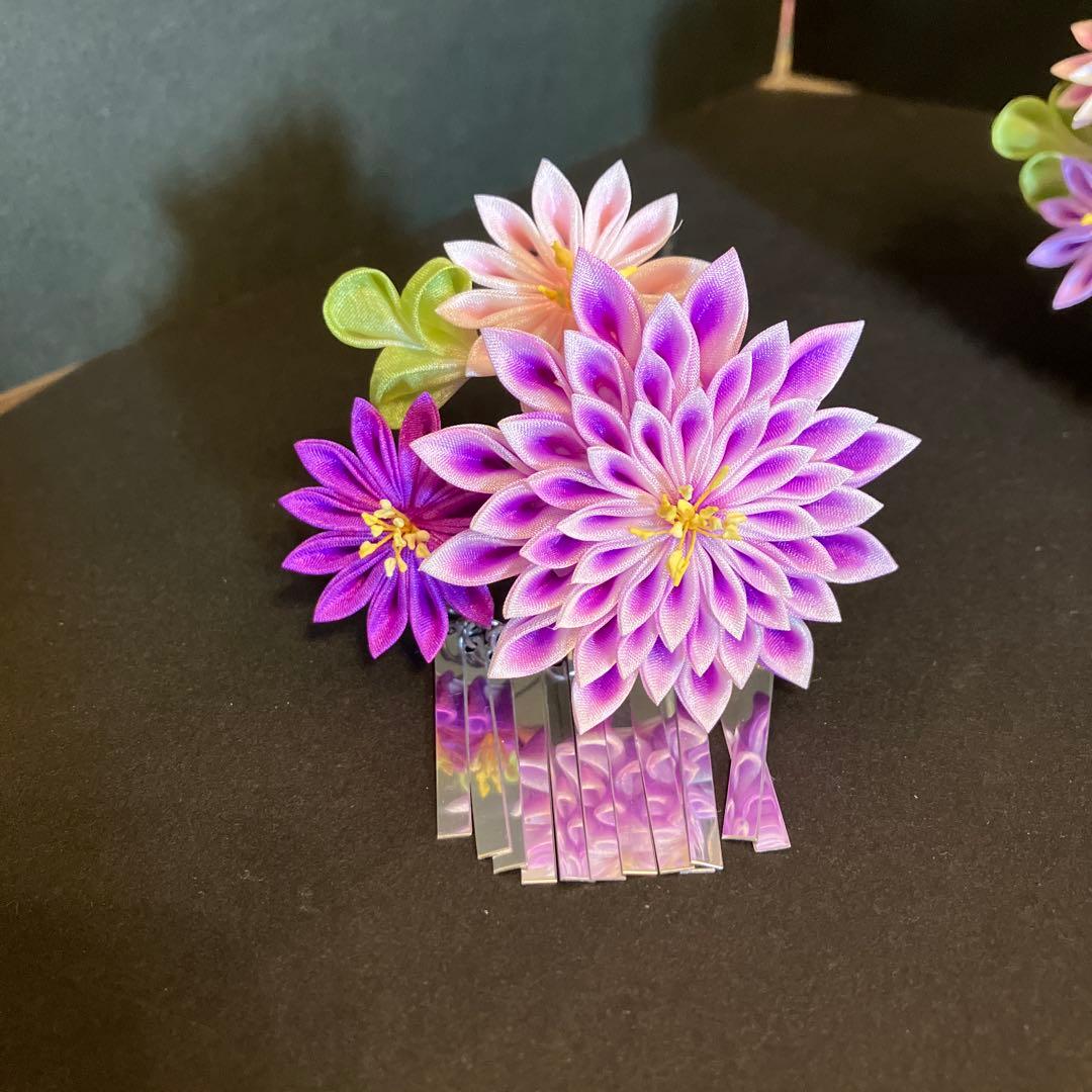 ミモザ様ご注文　お姫様みたい！七五三　つまみかんざし　つまみ細工