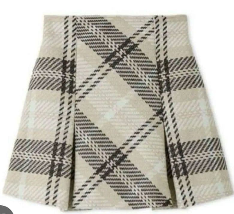 即購入OK♡SNIDEL ロービングチェックミニスカート アイボリー