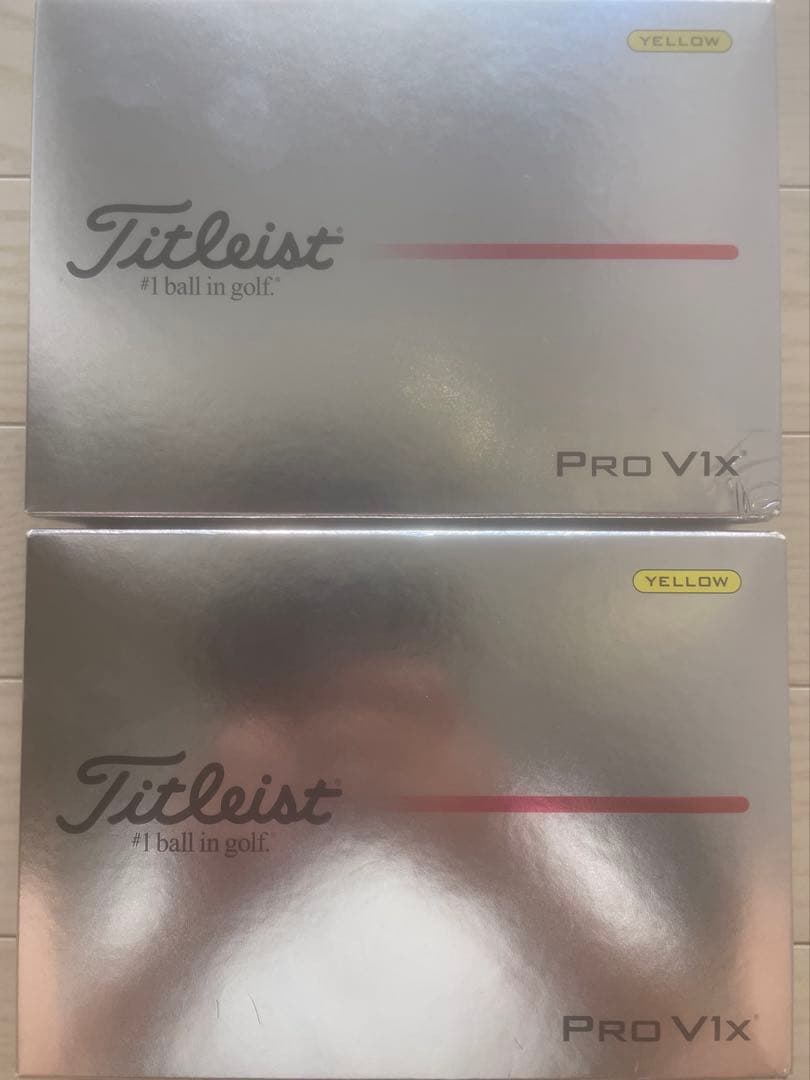 2025年タイトリストゴルフボール　プロPRO V1X イエロー2ダース新品