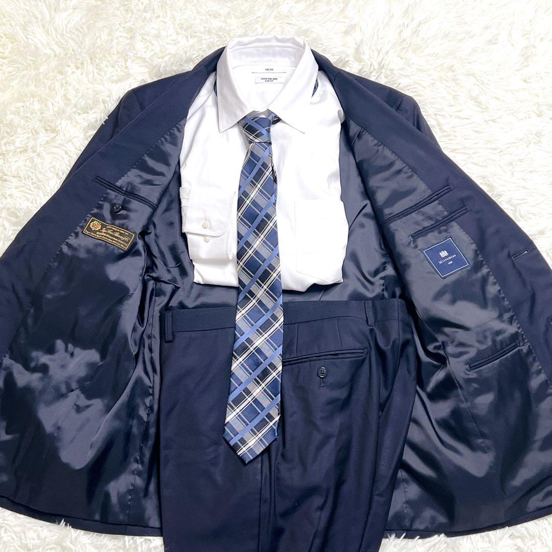 ミツミネ スーツ セットアップ ネイビー Drago Super150’s