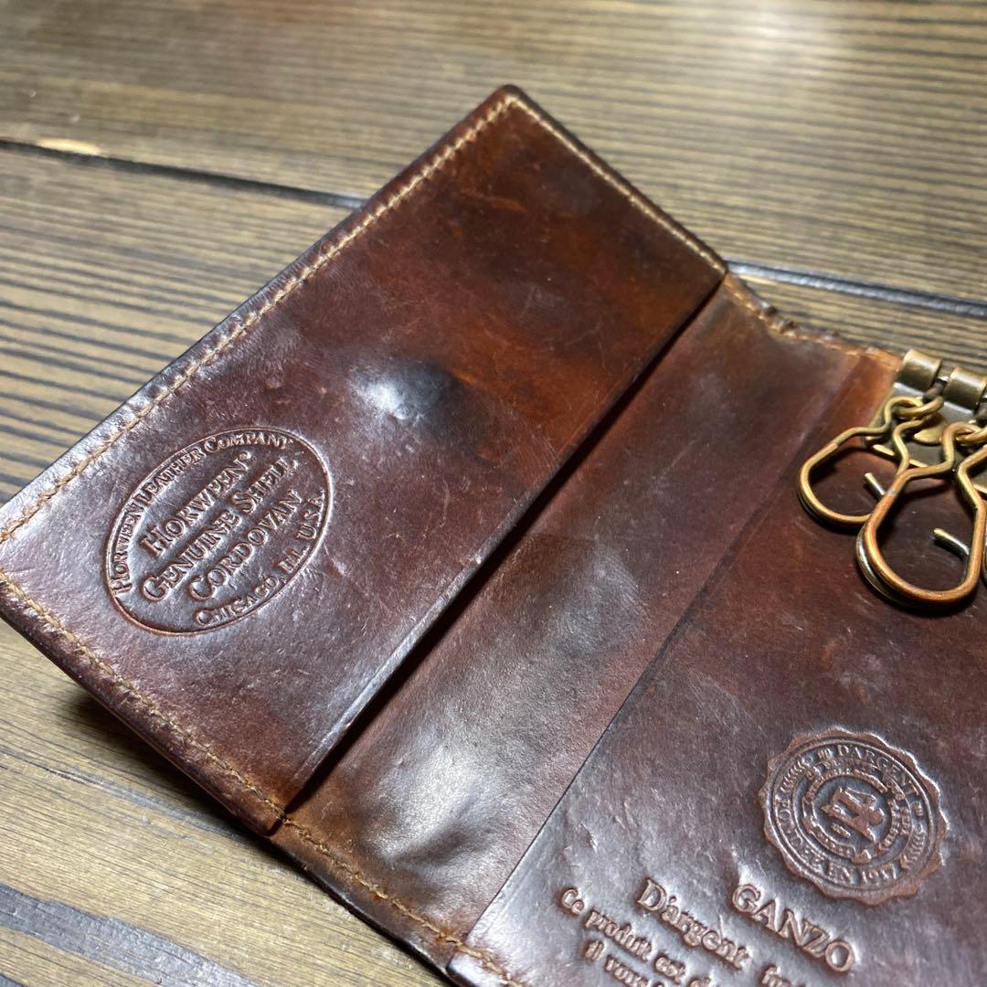 【値下げ】ガンゾ　ganzo シェルコードバン キーケース