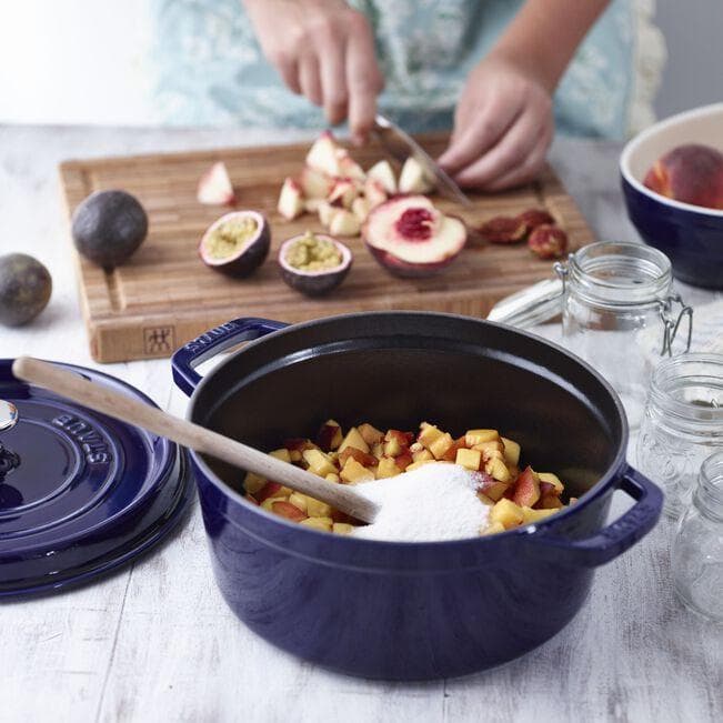 STAUB ストウブ ココット ラウンド 24cm グランブルー